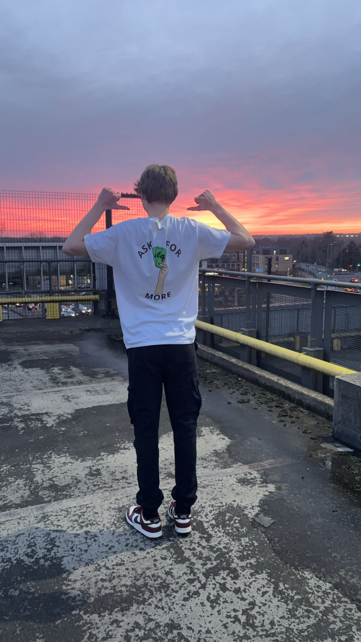 White ASK FOR MORE tee